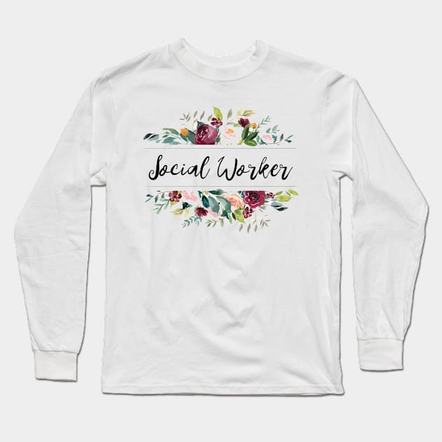 School Social Worker Long Sleeve T-Shirt by EtheLabelCo